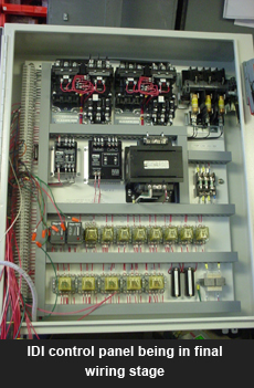 IDI control panel being in final wiring stage